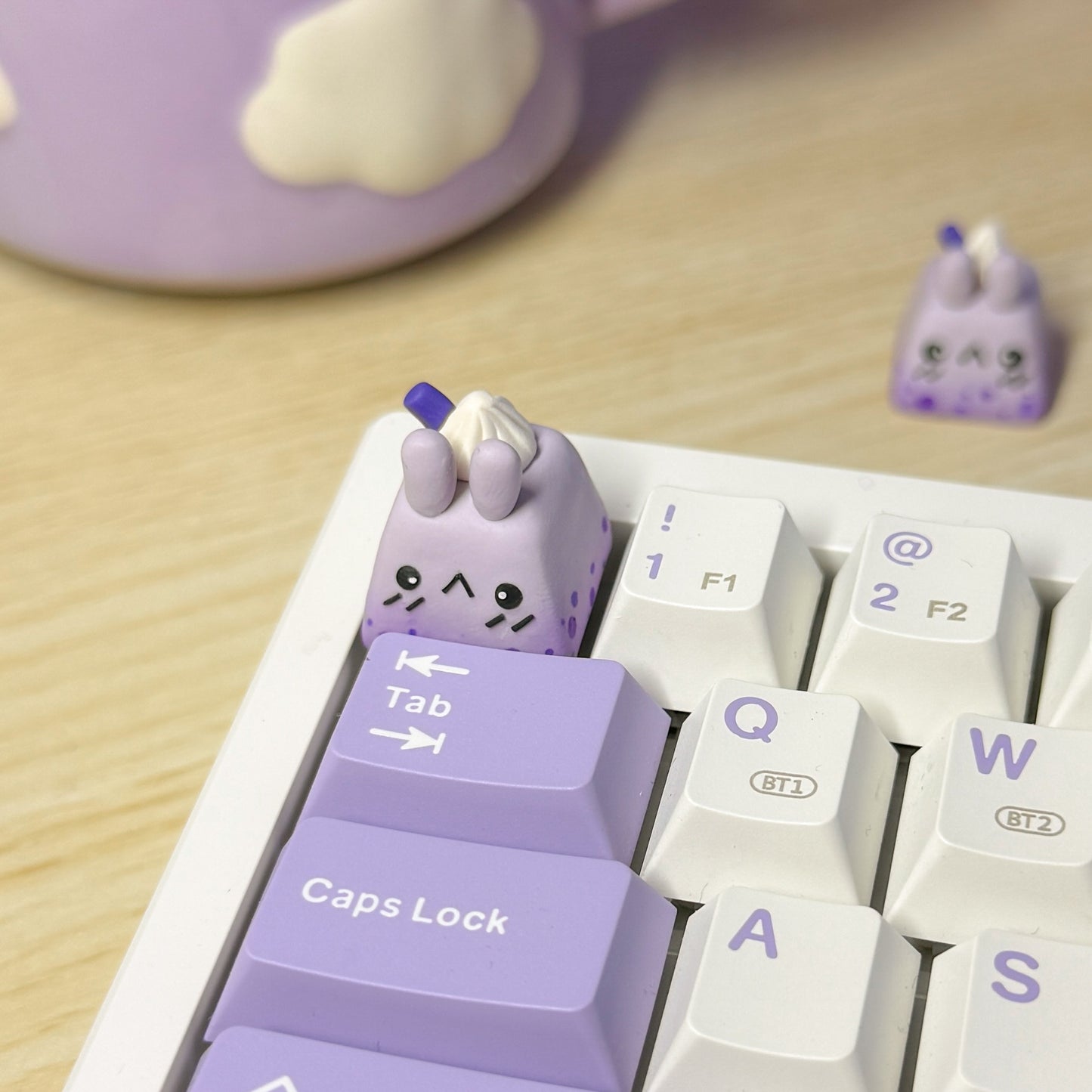 Taro Boba Bun Keycap