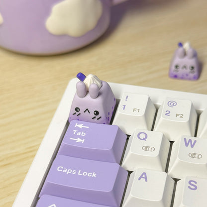 Taro Boba Bun Keycap