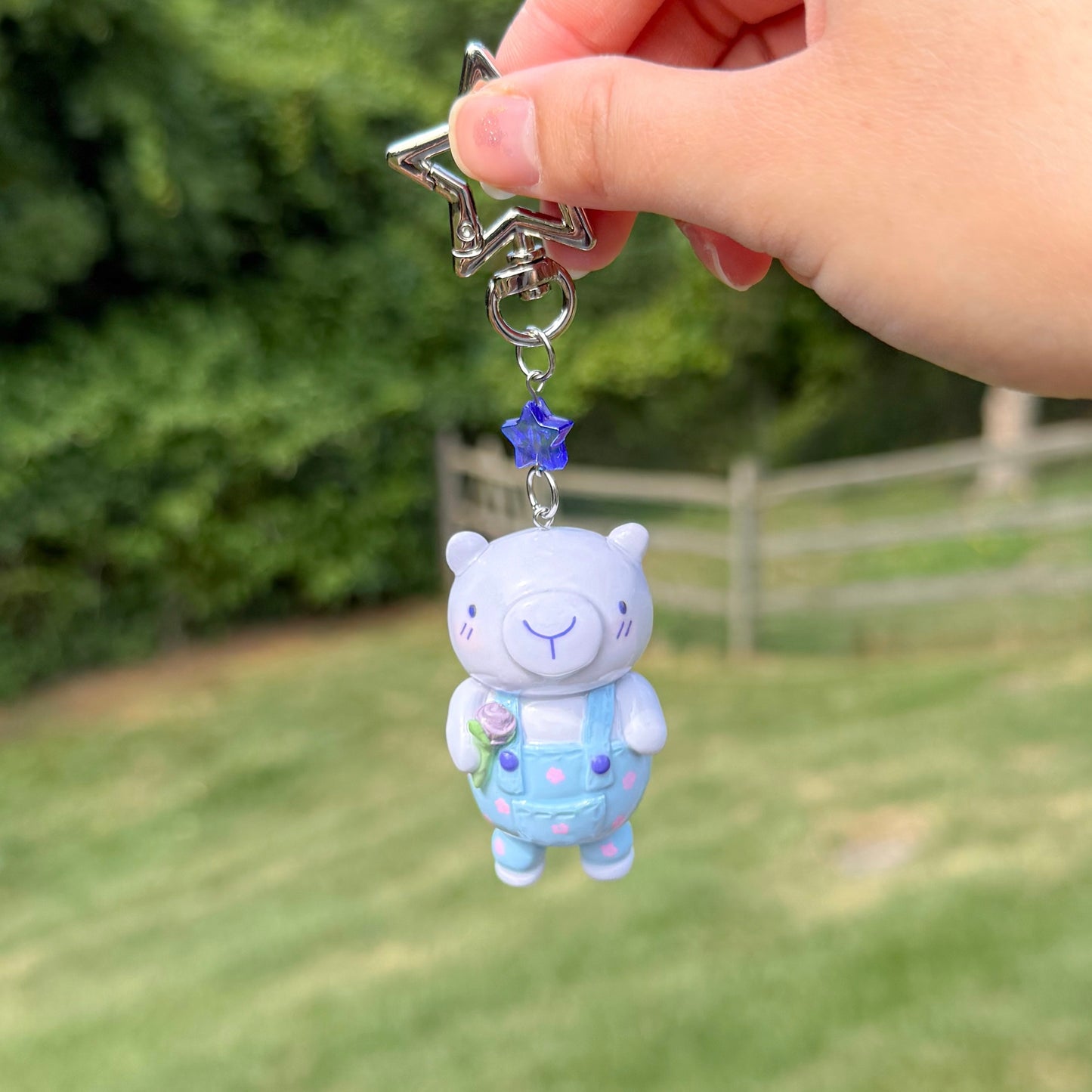 Winona the Wombat Gardener Keychain