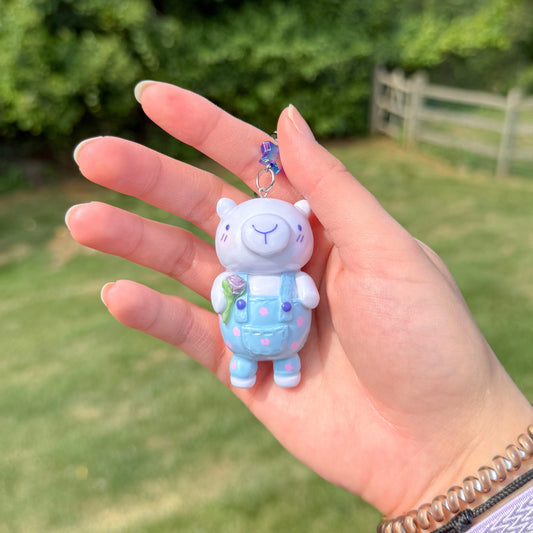 Winona the Wombat Gardener Keychain